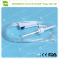 disposable PVC infusion set with needle or without needle made in China